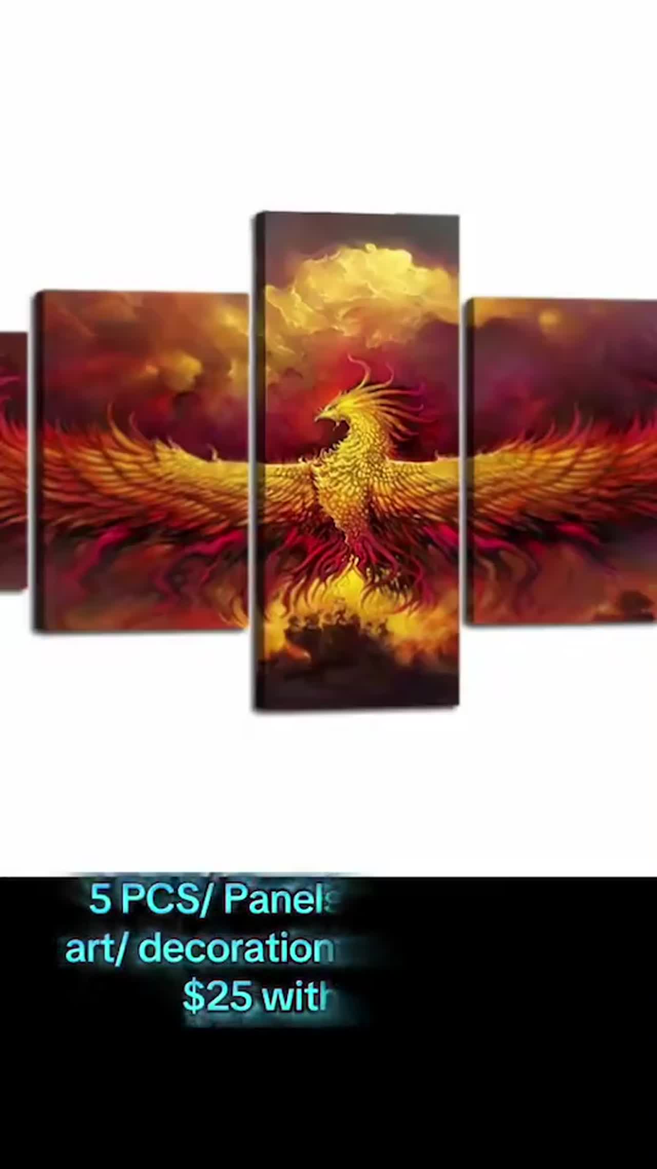 Canvas print wall decoration 5 pcs panels