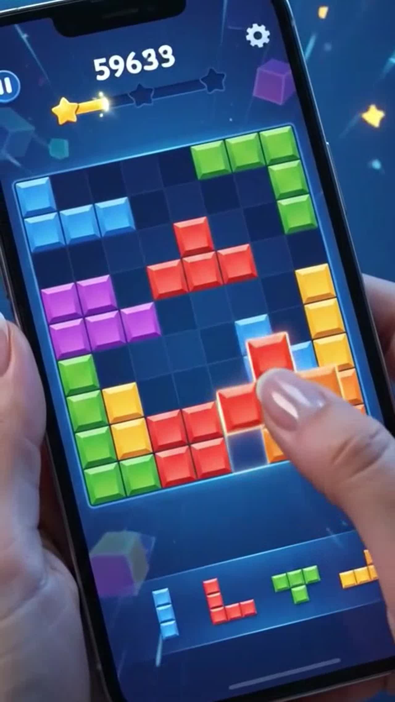 Block puzzle game, easy to play,fun and relax